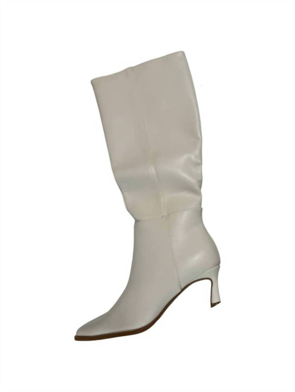 NEW FOREVER women's kitten heel boots in white